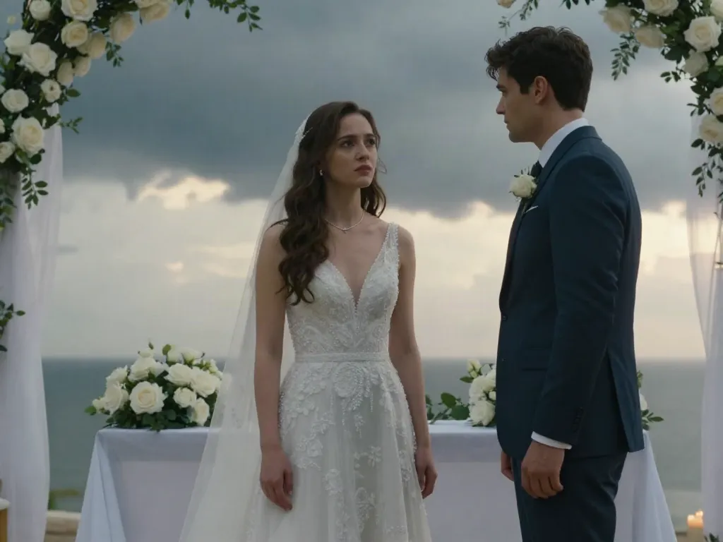 Dumped before her wedding, a woman contemplates her future in a romantic setting, showcasing trending short series.